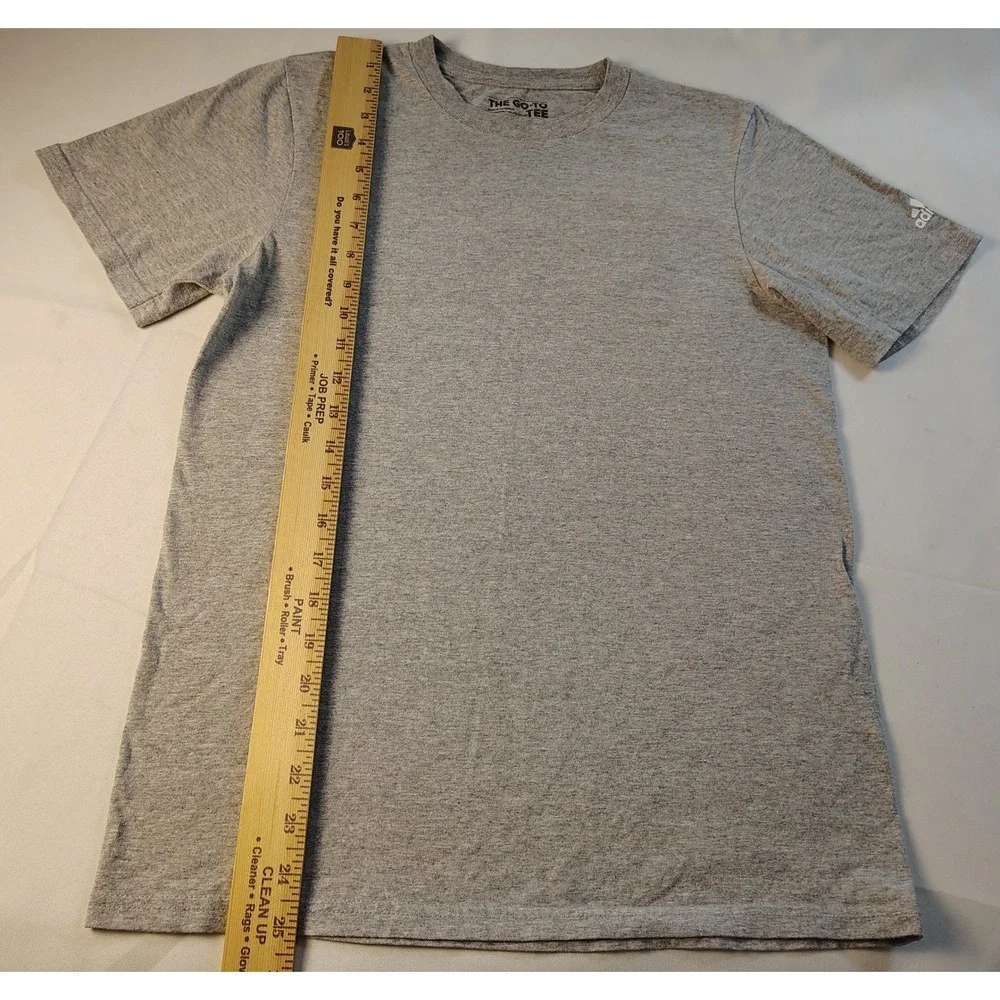 Adidas Mens The Go-To Tee Heather Grey Short Sleeve Crew Neck T-Shirt Size S